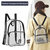 Retro Denim Transparent Daypack Travel Bag Laptop Bag for Men Women