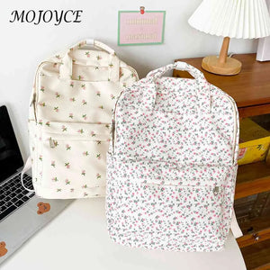 Small Fresh Retro Denim Cloth Daypack Schoolbag for Girls