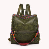 Teenage Retro PU College School Backpack Casual Rucksack