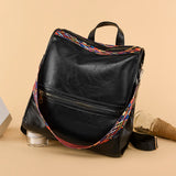 Teenage Retro PU College School Backpack Casual Rucksack