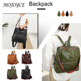 Retro PU College School Backpack for Women