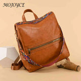 Retro PU College School Backpack for Women