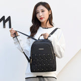 Women Travel Backpack Nylon Waterproof School Shoulder Bag