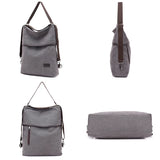 Canvas Anti-Theft Travel Backpack for Girls Teenager