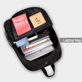 Luminous Animation School Bags USB Charge Anti-theft Laptop Backpack