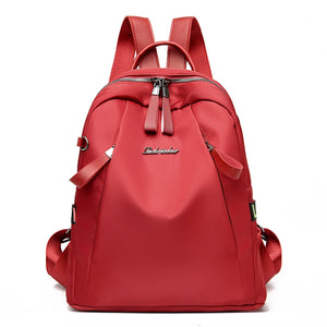 Waterproof Backpack for Women School Bags Female Solid Travel Mochila