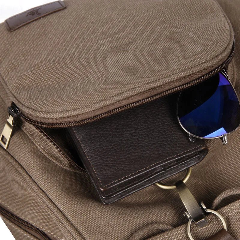 Canvas Backpack Vintage Bag Retro School Bags Knapsack