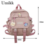 Nylon Women Backpack for Student School Bag