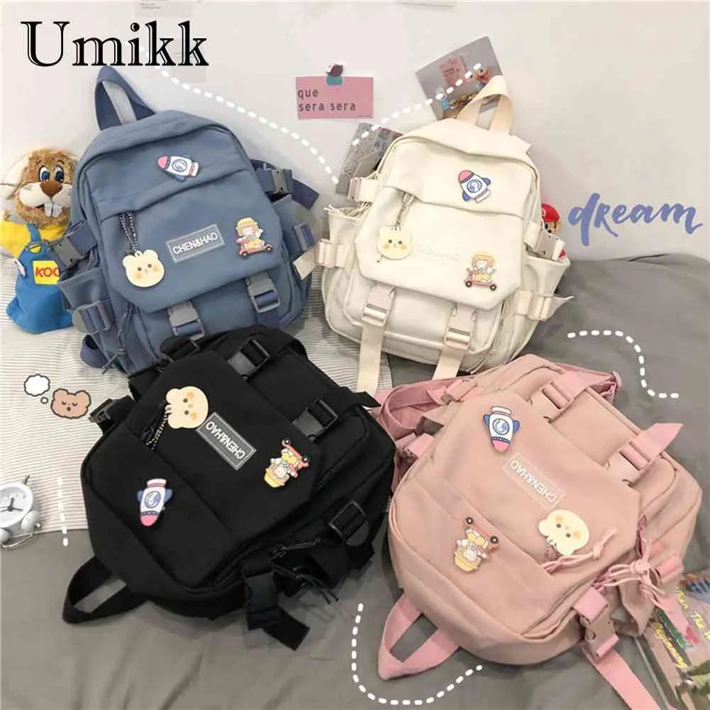 Nylon Women Backpack for Student School Bag