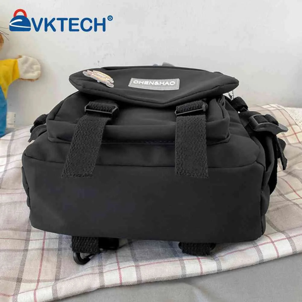 Nylon Women Backpack Student School Bag Unisex
