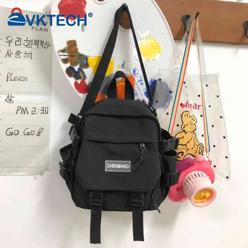 Nylon Women Backpack Student School Bag Unisex