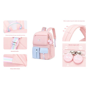 Teenage Girls Travel Backpack with Pendant - School Bag