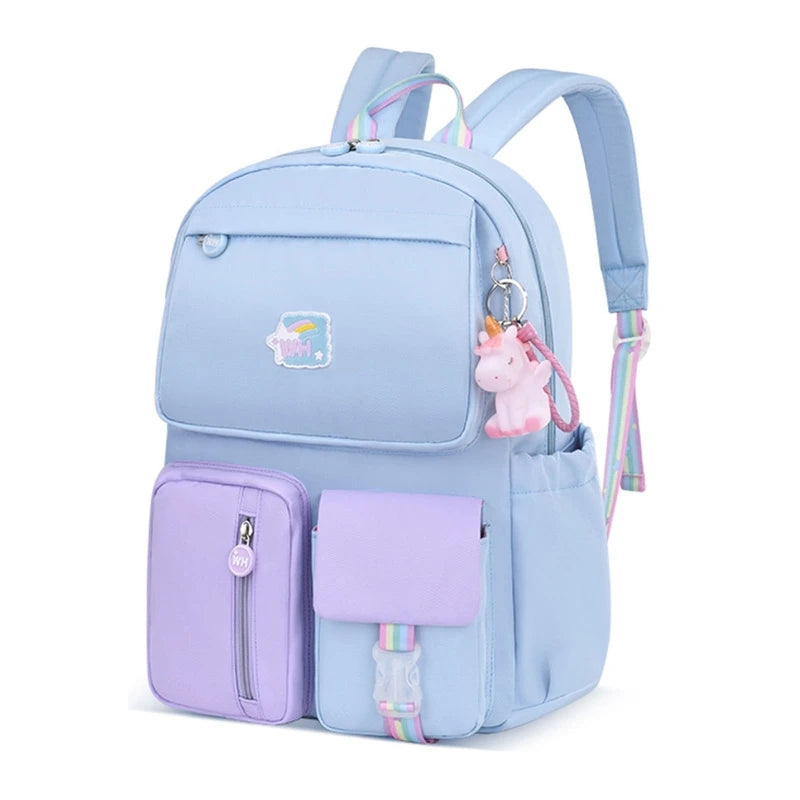Teenage Girls Travel Backpack with Pendant - School Bag