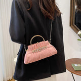 Women's Evening Handbag Small Shoulder Bag Metal Chain Messenger Bag