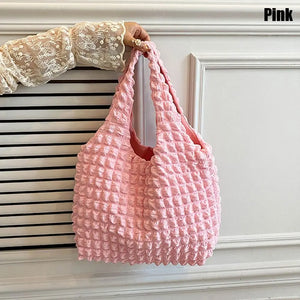 Rhombus Shoulder Bag for Women Soft Reusable Totes