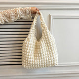 Rhombus Shoulder Bag for Women Soft Reusable Totes