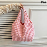 Rhombus Shoulder Bag for Women Soft Reusable Totes