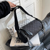 Women Diamond Lattice Leather Crossbody Handbag