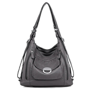 Women's Large Capacity Shoulder Bag Soft Pu Leather Crossbody Bag