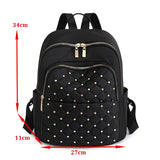 Nylon Backpack Women Big Travel Bag School Shoulder Bag