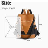 Nylon Backpack Women Big Travel Bag School Bags Patchwork Bag