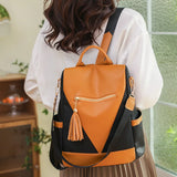 Nylon Backpack Women Big Travel Bag School Bags Patchwork Bag