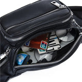 Stone Pattern PU Leather Chain Waist Bag Fanny Pack Satchel