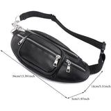 Stone Pattern PU Leather Chain Waist Bag Fanny Pack Satchel
