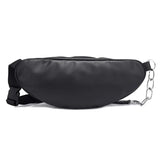 Stone Pattern PU Leather Chain Waist Bag Fanny Pack Satchel