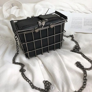 Metalic Bucket Bag For Women Clear Tote Bag Ladies Shoulder Bag