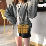 Metalic Bucket Bag For Women Clear Tote Bag Ladies Shoulder Bag