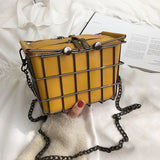 Metalic Bucket Bag For Women Clear Tote Bag Ladies Shoulder Bag