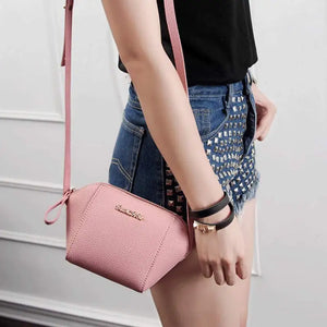 Mini Shoulder Bag Women's PU Leather Handbag Zipped Messenger Bags