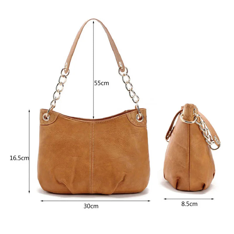 Women's PU Leather Handbag Vintage Shoulder Bag