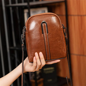 Retro Women's Purse Phone Pouch Leather Shoulder Bag