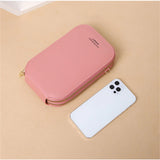 Women's Leather Shoulder Bag with Touch Screen Cell Phone Purse