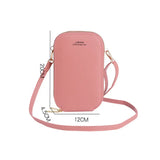 Women's Leather Shoulder Bag with Touch Screen Cell Phone Purse