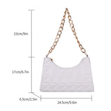 Women's PU Leather Chain Crossbody Bag Casual Messenger Handbag