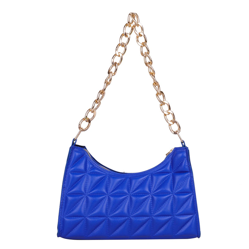 Women's PU Leather Chain Crossbody Bag Casual Messenger Handbag