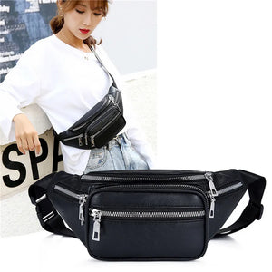Stone Pattern Chain Waist Bag Bananka Bag