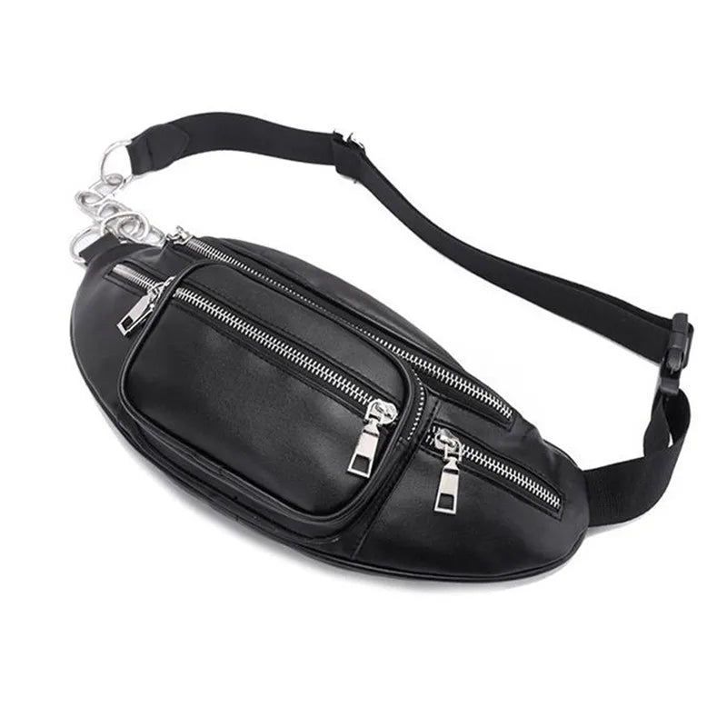 Stone Pattern Chain Waist Bag Bananka Bag