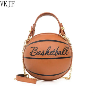 Crossbody Bag Basketball Football Shaped Acrylic Chains Hand Bag