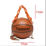 Basketball Football Crossbody Bags Women Acrylic Chains Bag