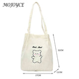 Vintage Bear Pattern Shoulder Bag Large Capacity Underarm Bag