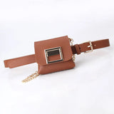 Vintage Waist Belt Bags Phone Pocket PU Leather Waist Pouch