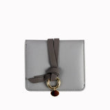 Short Wallet Two-fold Wallet with Belt Decoration