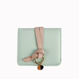 Short Wallet Two-fold Wallet with Belt Decoration
