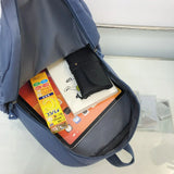 Big Student Backpack Face Rabbit Rucksack Girls School Bag