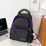 Big Student Backpack Badge Rucksack Girls School Bag High Capacity Women Backpac