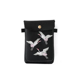 Bird Embroidery Mini Crossbody Bag for Women Girls